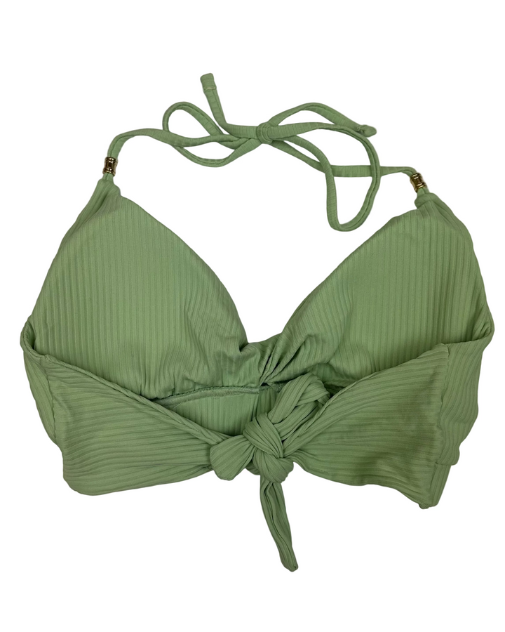 Mint Green Halter Twist Front Top - Small