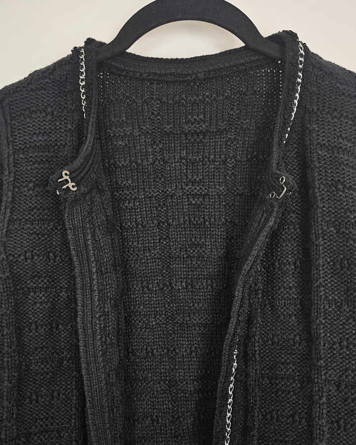 Black Knit Cardigan - Size 0/2