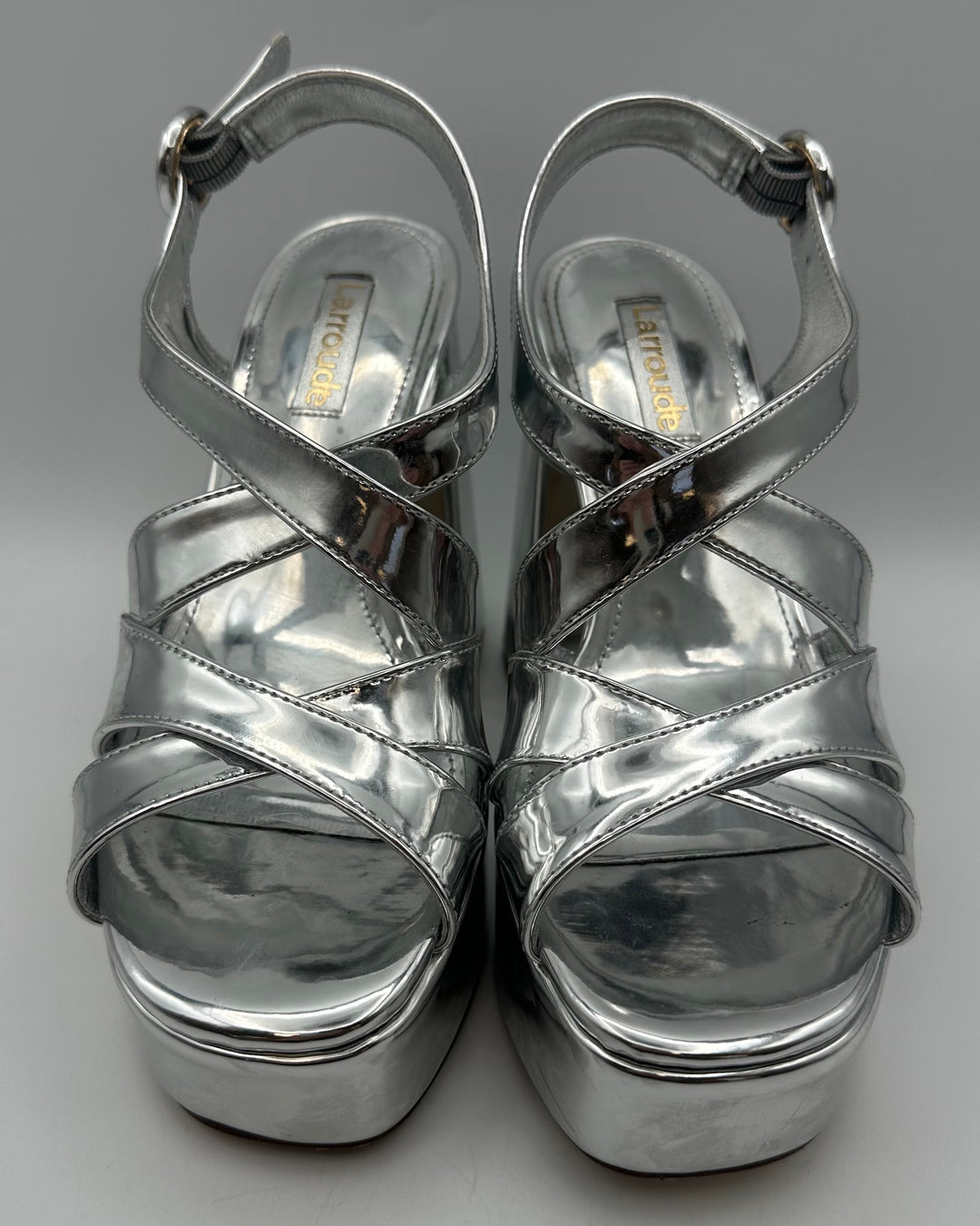 Silver Patent Leather Heels - Size 5.5, 8, 8.5, and 9.5