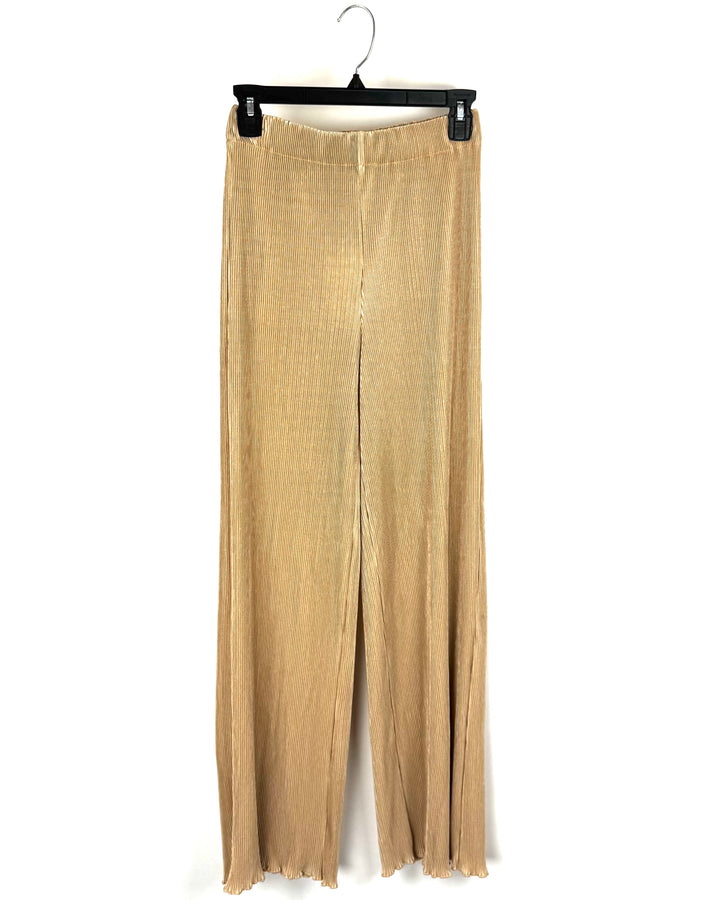 Champagne Pleated Pants- Size 2/4