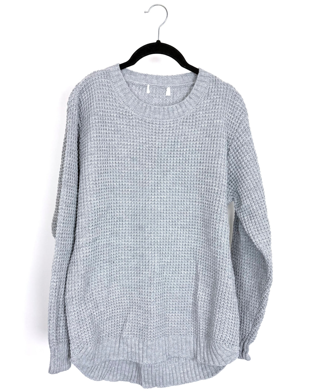 Gray Waffle Knit Sweater – Size 8/10