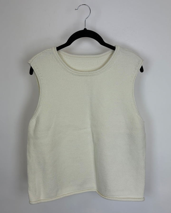Cream Knit Sleeveless Top - Size 4/6