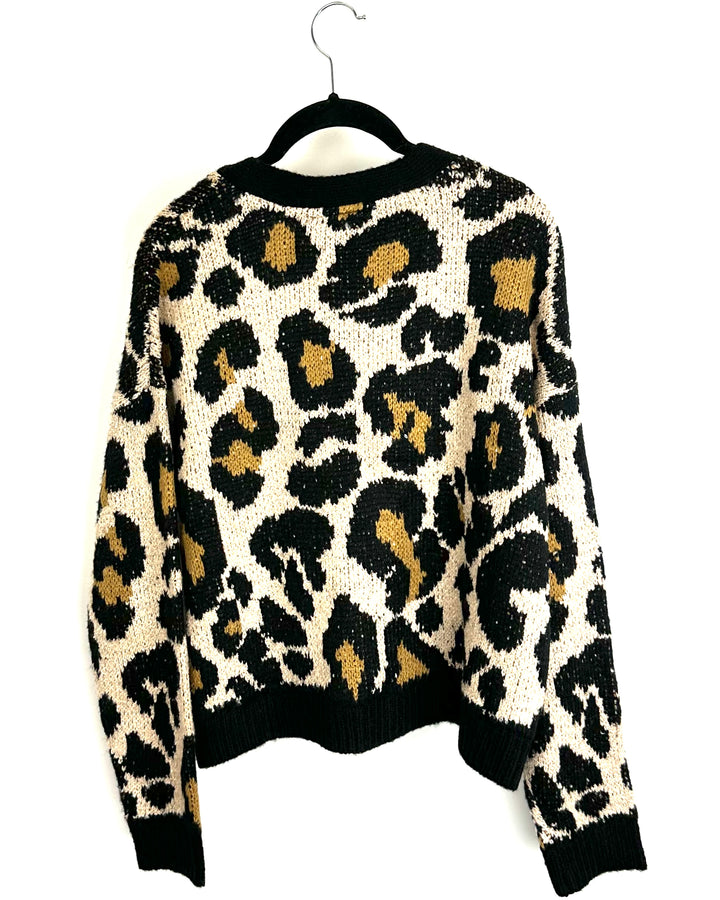 Leopard Print Cardigan - Size 6/8
