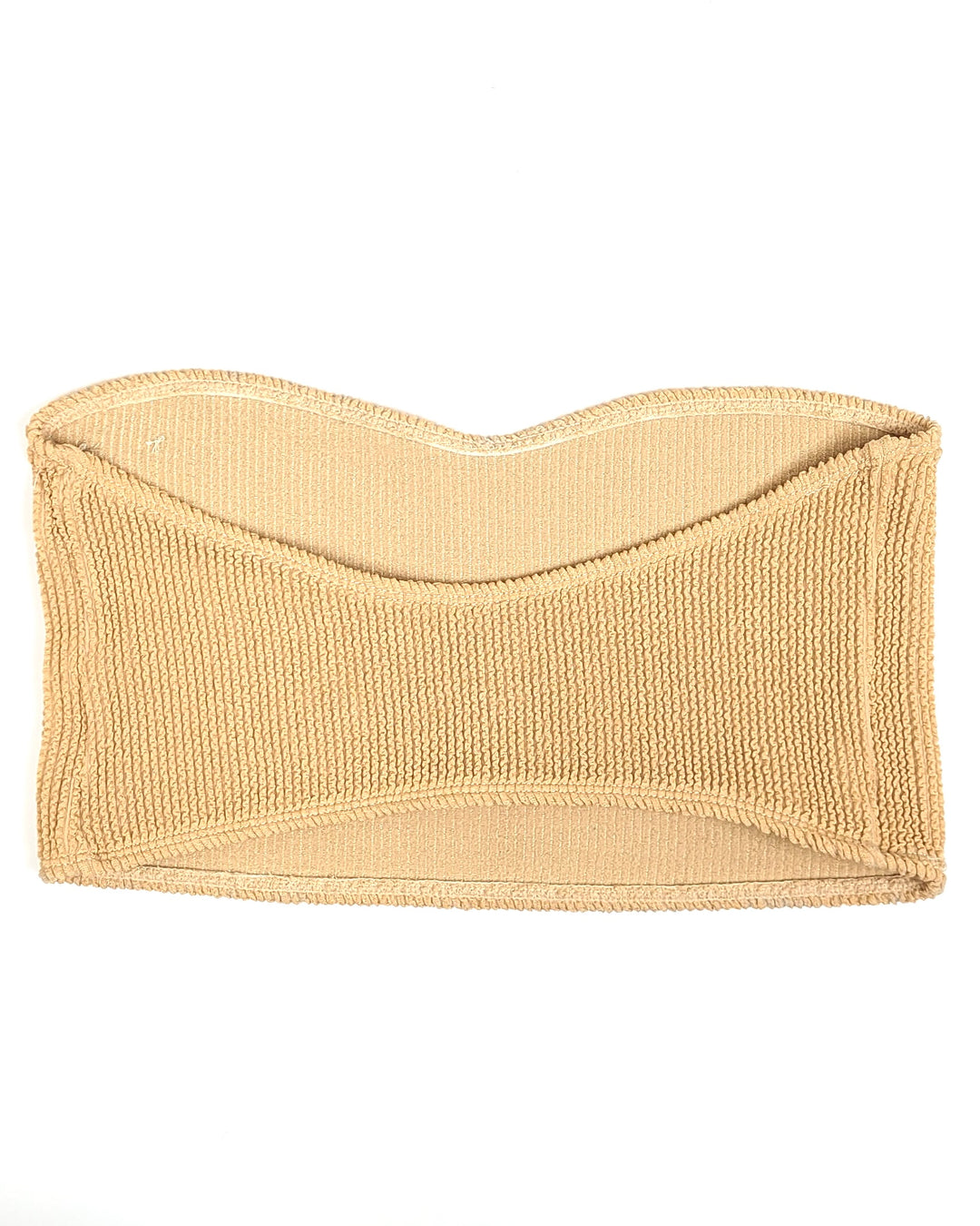 Nude Textured Bandeau Swim Top - XS, S, M, L, X, XXL, XXXL