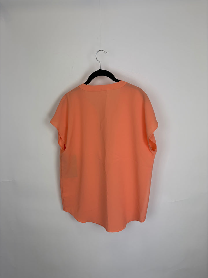 Peach Short Sleeve Blouse - Size 6/8