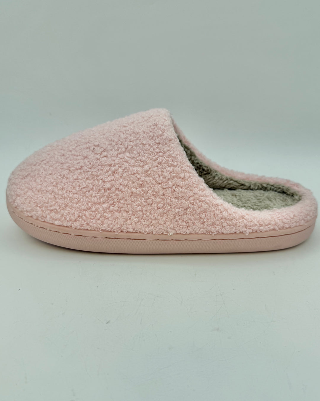 Fuzzy Pink Slippers - Size 7
