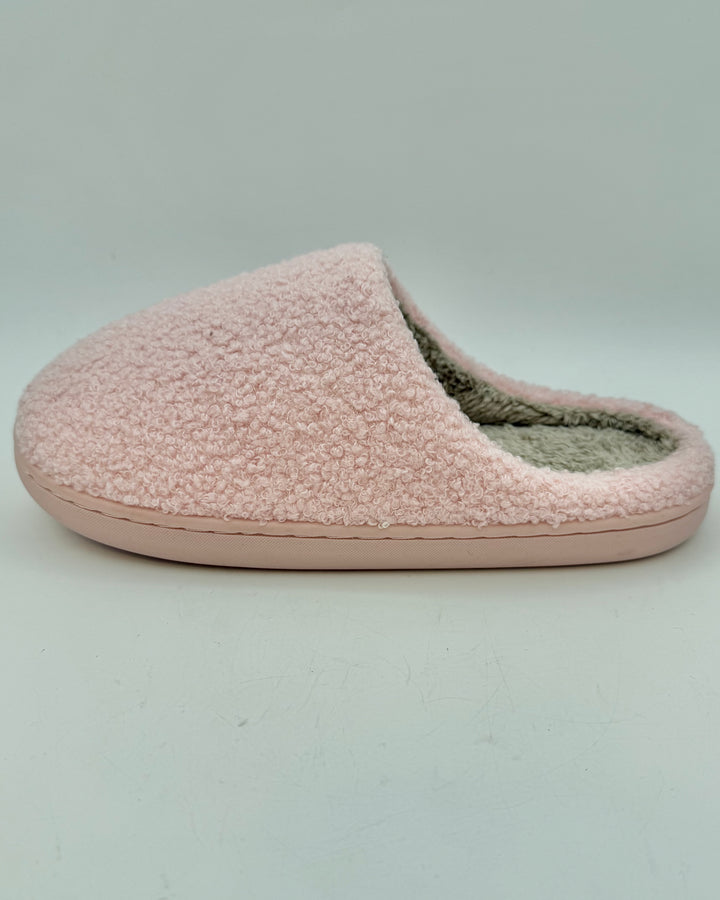 Fuzzy Pink Slippers - Size 7