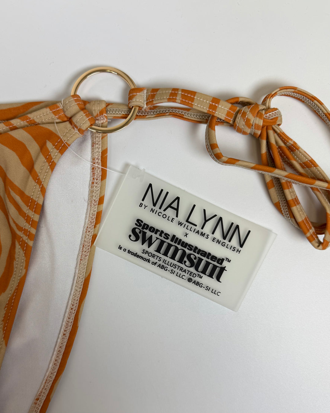 Orange Animal Print String Bikini Bottom - XS, S, M, L, XL