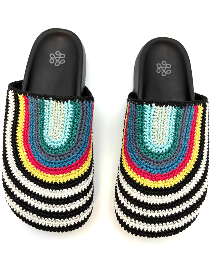 Black, White & Multi Color Clog - Size 7