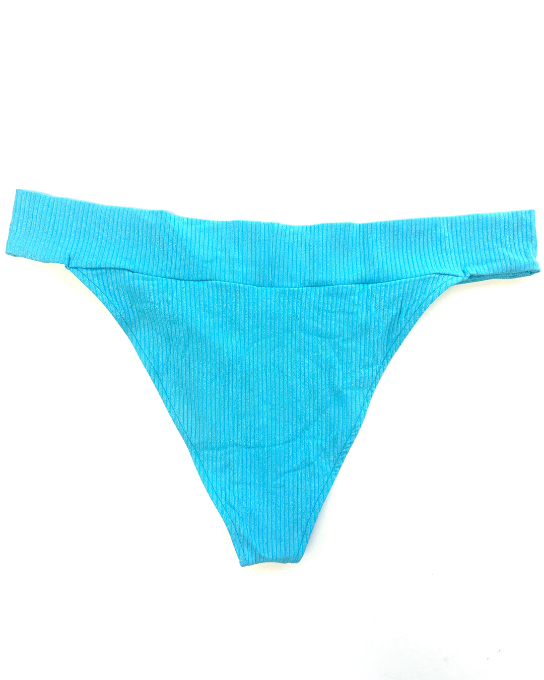 Metallic Blue Cheeky Bikini Bottom -  Extra Extra Large