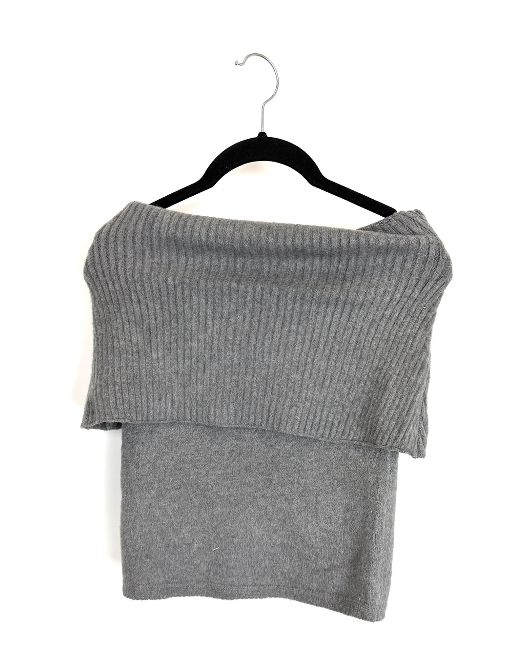 Gray Knit Off The Shoulder Top - Size 2/4