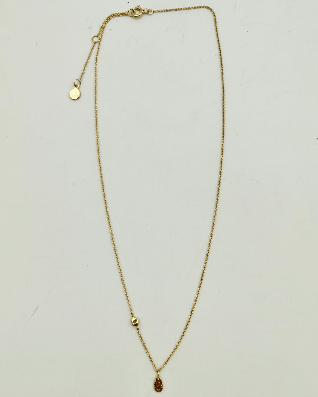 Dainty Faux Pearl & Gold Circle Necklace