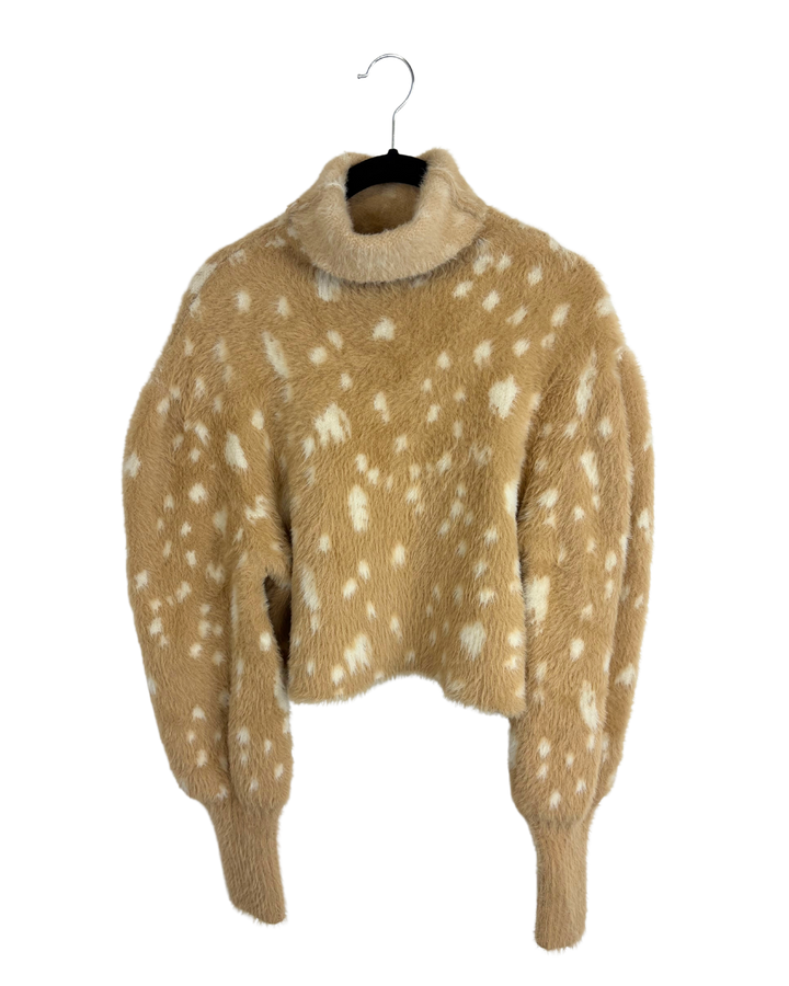 Tan Fuzzy Sweater - Size 4/6