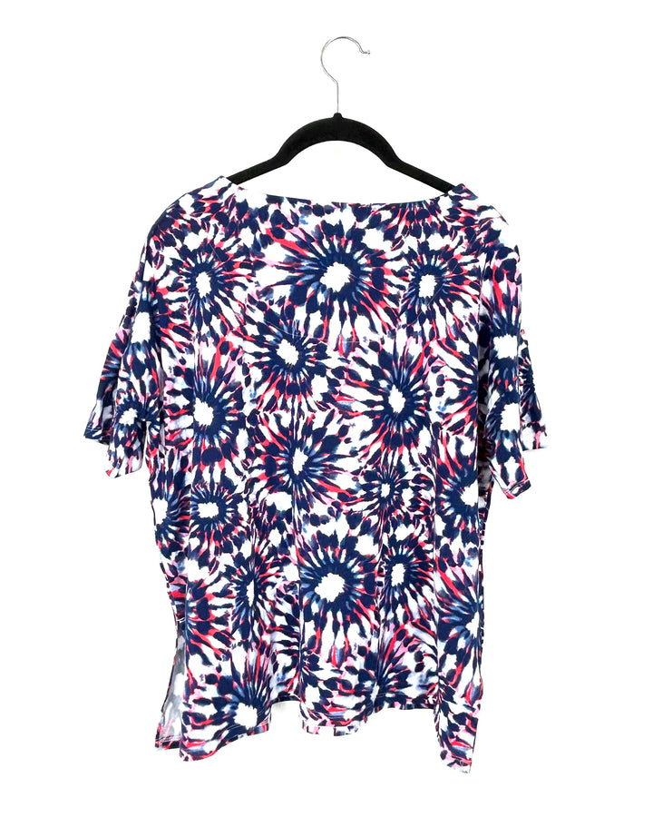 Blue, Red, And White Lounge Top - Size 4/6