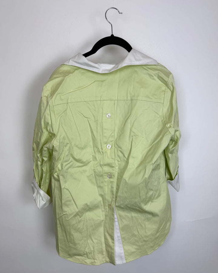Pastel Green Collared Blouse - Size 4/6