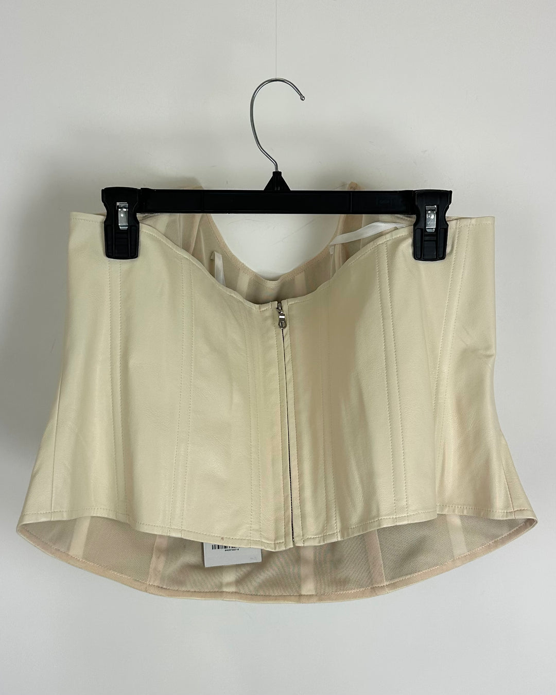 Miaou Cream Faux Leather Corset Top - 3X