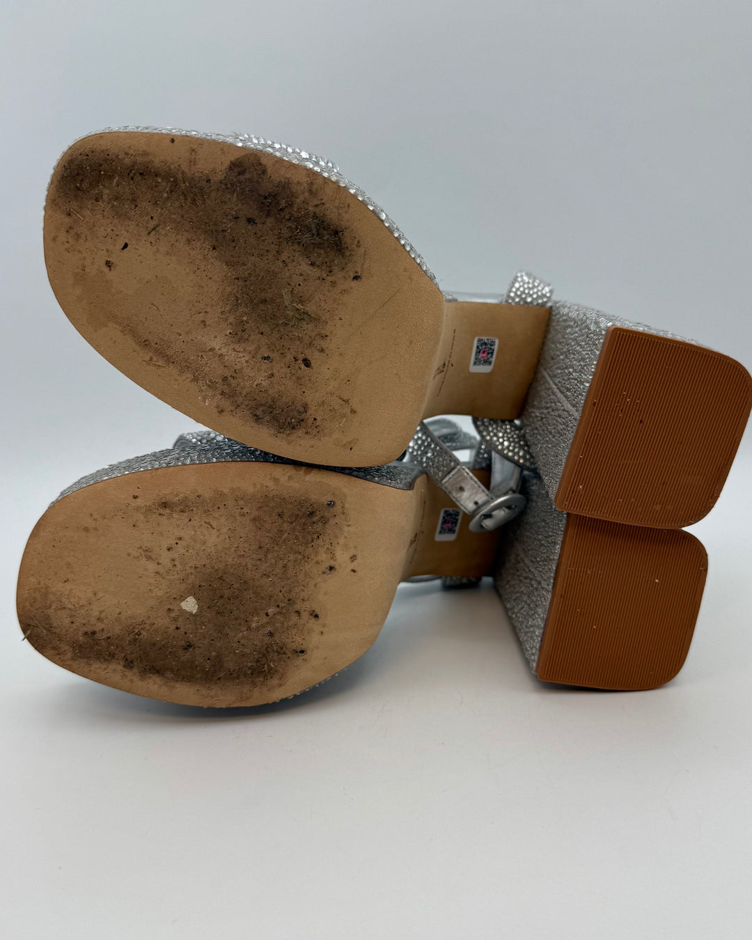 Silver Rhinestone Heels - Size 7, 8.5 and 10