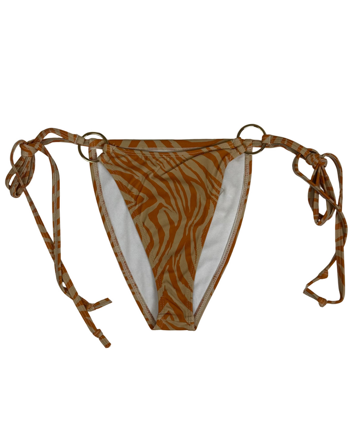 Orange Animal Print String Bikini Bottom - XS, S, M, L, XL