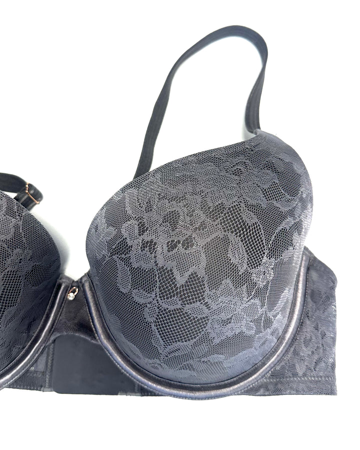 Grey Lace Push Up Bra - Size 34B and 34D