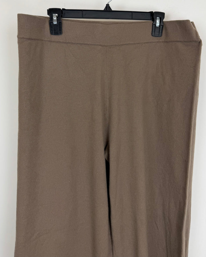Taupe Brown Knit Sweatpants - Size 18/20