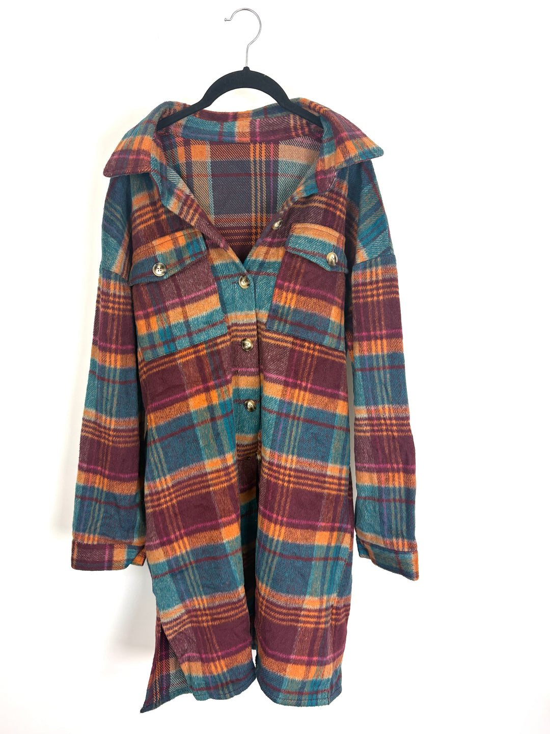 Multicolor Flannel Shacket – Size 8/10
