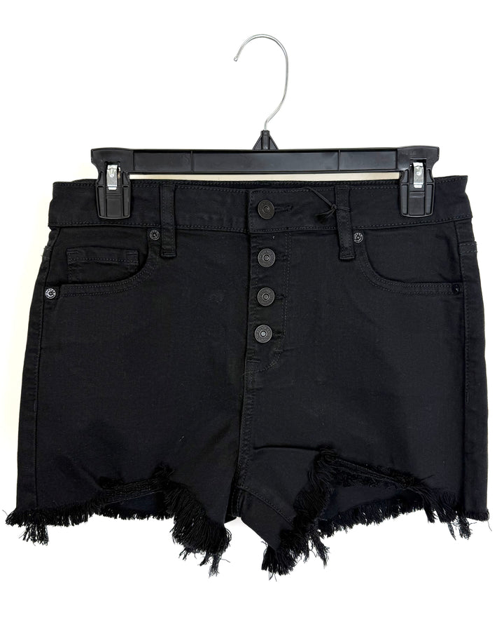 Black Denim Shorts - Size 0/2, 4/6, 6/8