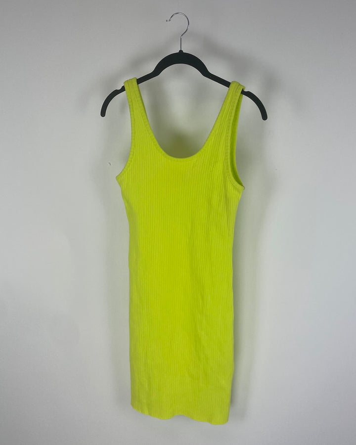 Neon Green Tank Top Dress - Small
