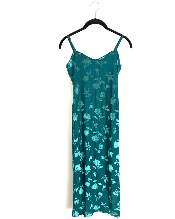 Teal Floral Dress - Size 2/4