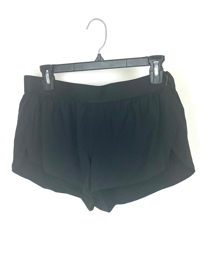 Black Stretchy Running Shorts - Medium