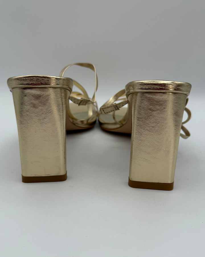 Gold Sandal Heels - Size 10