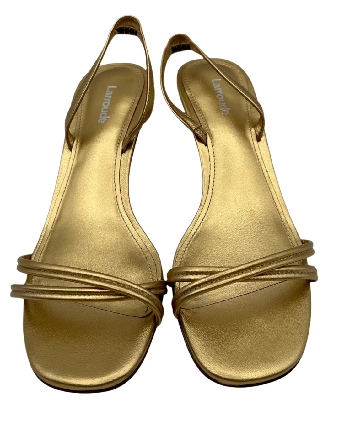 Gold Leather Kitten Heel - Size 11
