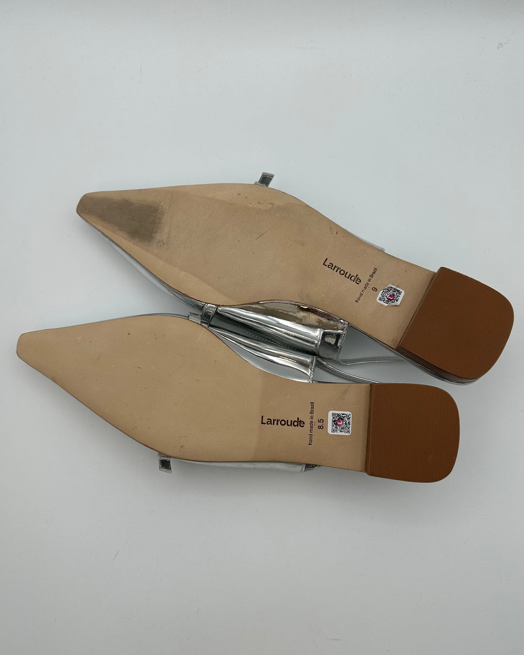 Silver Patent Leather Flat - Size 8.5