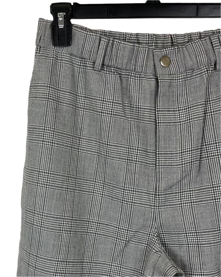 Gray Plaid Wide Leg Dress Pants - Medium