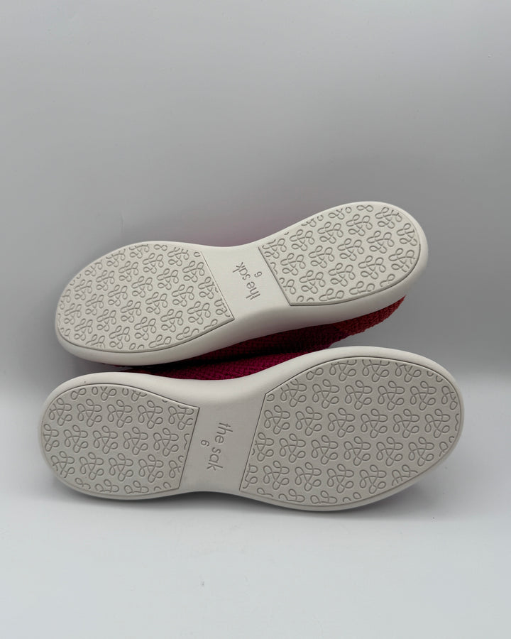 Pink Crochet Sneakers - Size 6