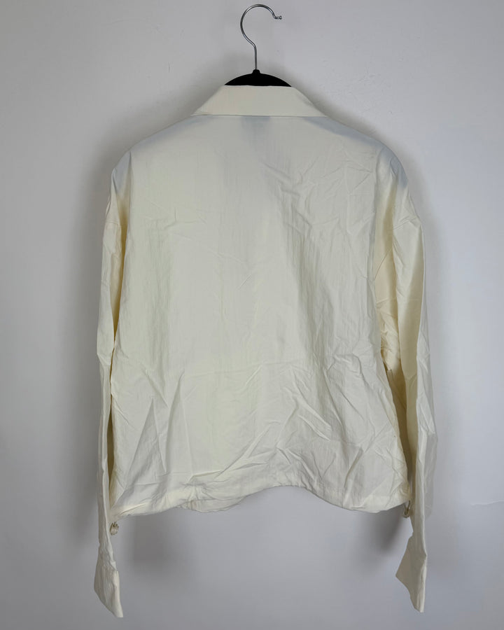 Ivory Nylon Jacket - Size 0/2, 8/10, 16/18, and 20