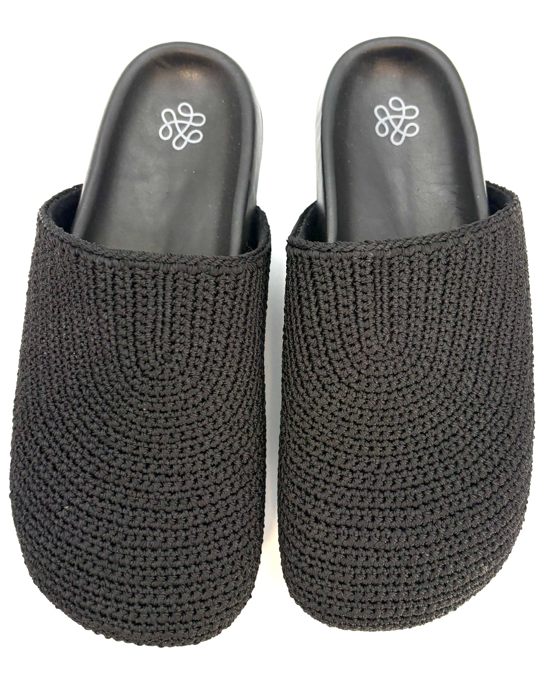 Black Crochet Clogs - Size 8, 9, 10, 11