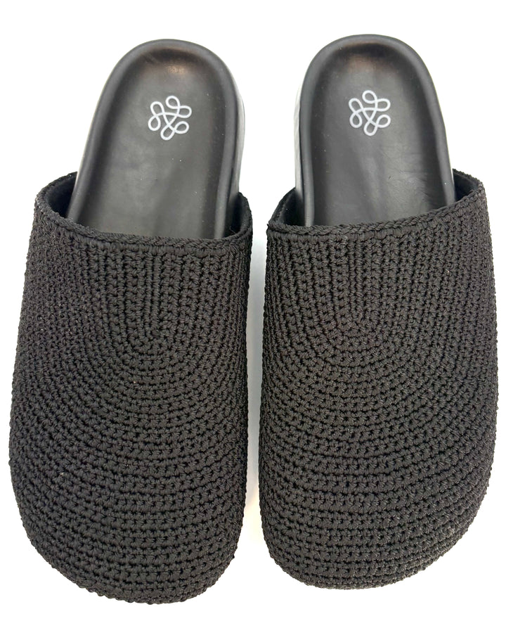 Black Crochet Clogs - Size 8, 9, 10, 11