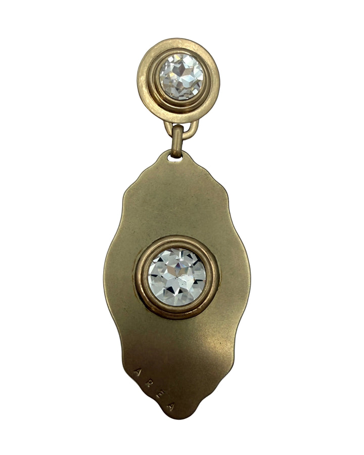 Oversized Gold and Silver Drop Earrings