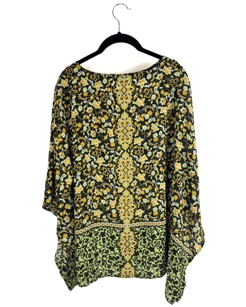 Floral Print Boho Flowy Top - Size 6/8