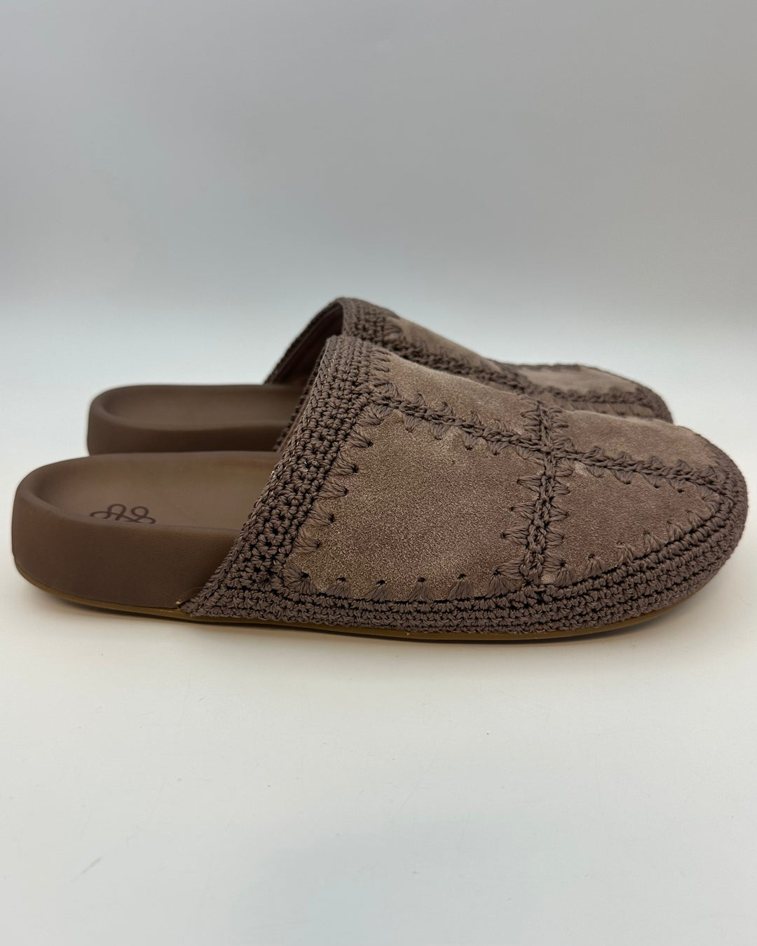 Dusty Brown Embroidered Clog - Size 8, 9, and 10