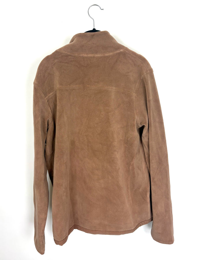 Brown Button-Up Sherpa - Size 8/10