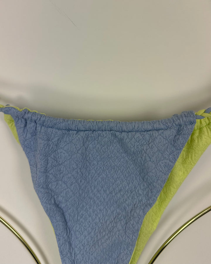 Blue and Green Ultra Cheeky Side Tie Bikini Bottoms - M, XL, XXL, XXXL