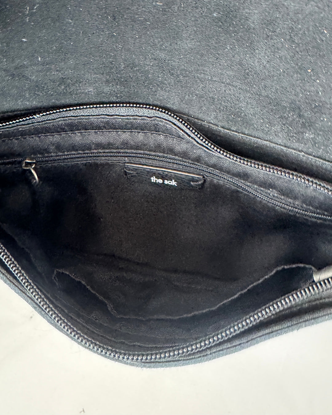 Black Suede Shoulder Bag