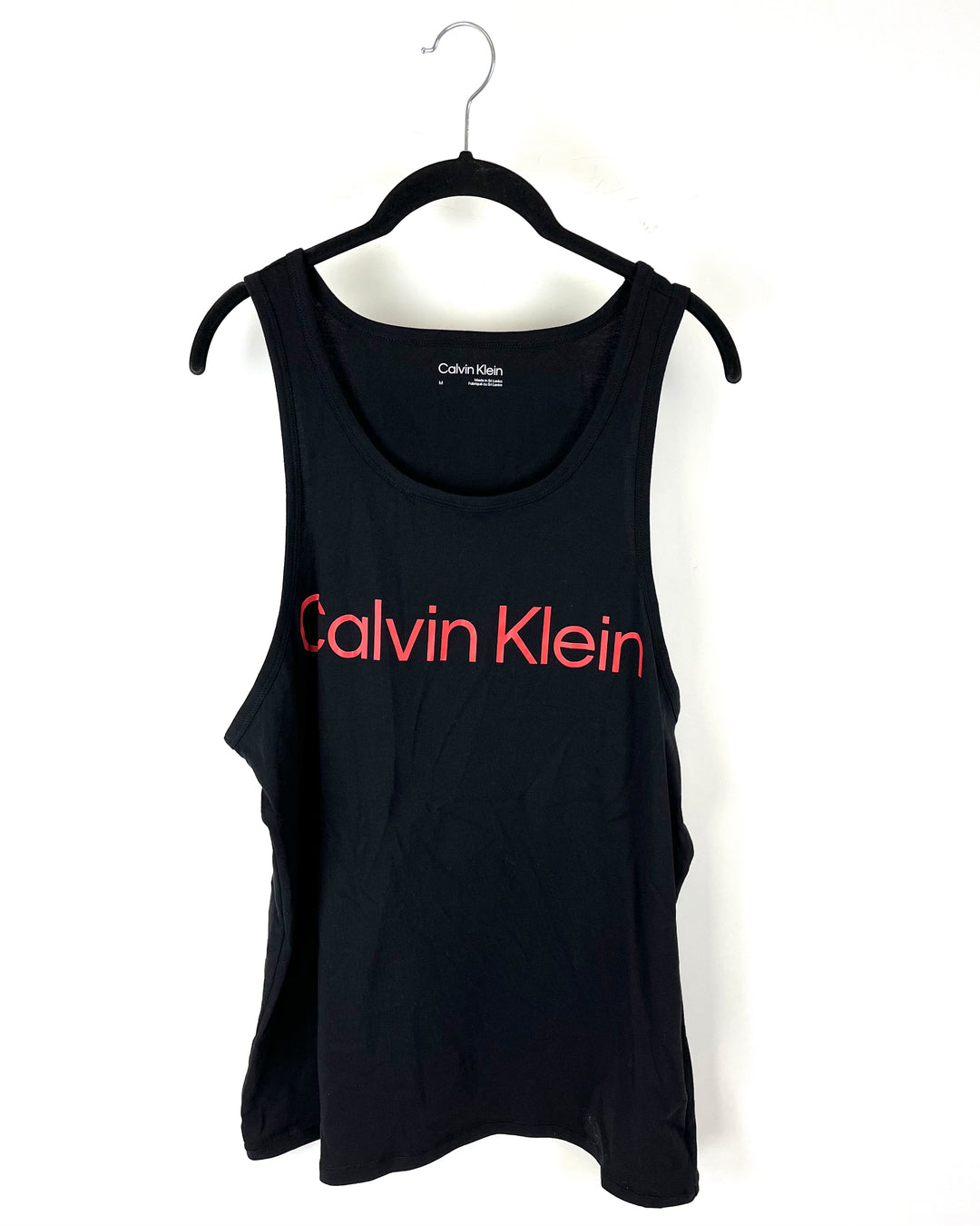 MENS Black And Red Logo Tank Top - Medium