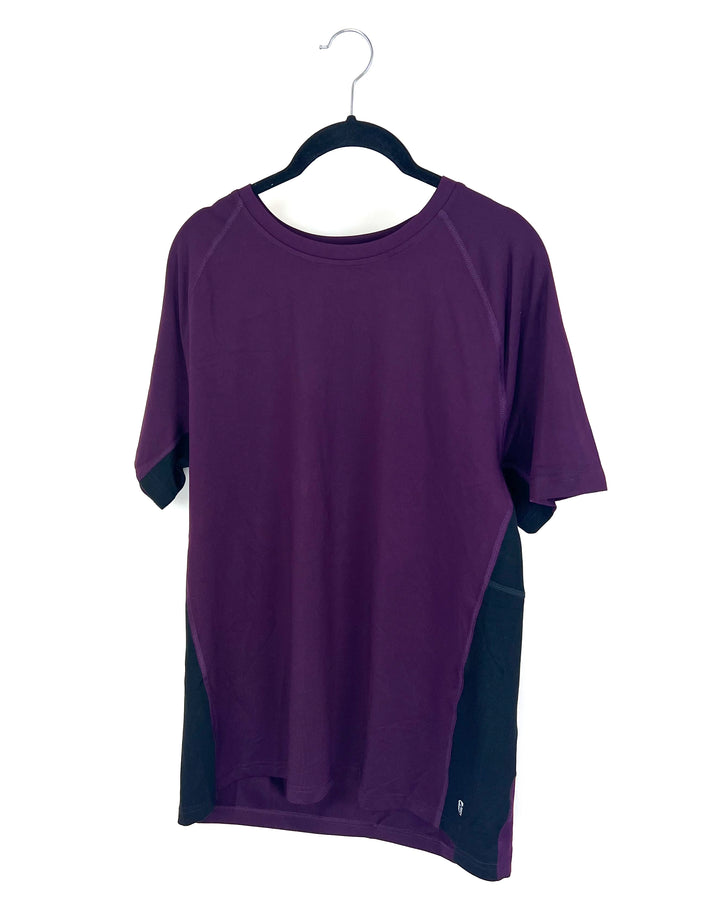 MENS Deep Plum Purple Athletic T-Shirt - Medium