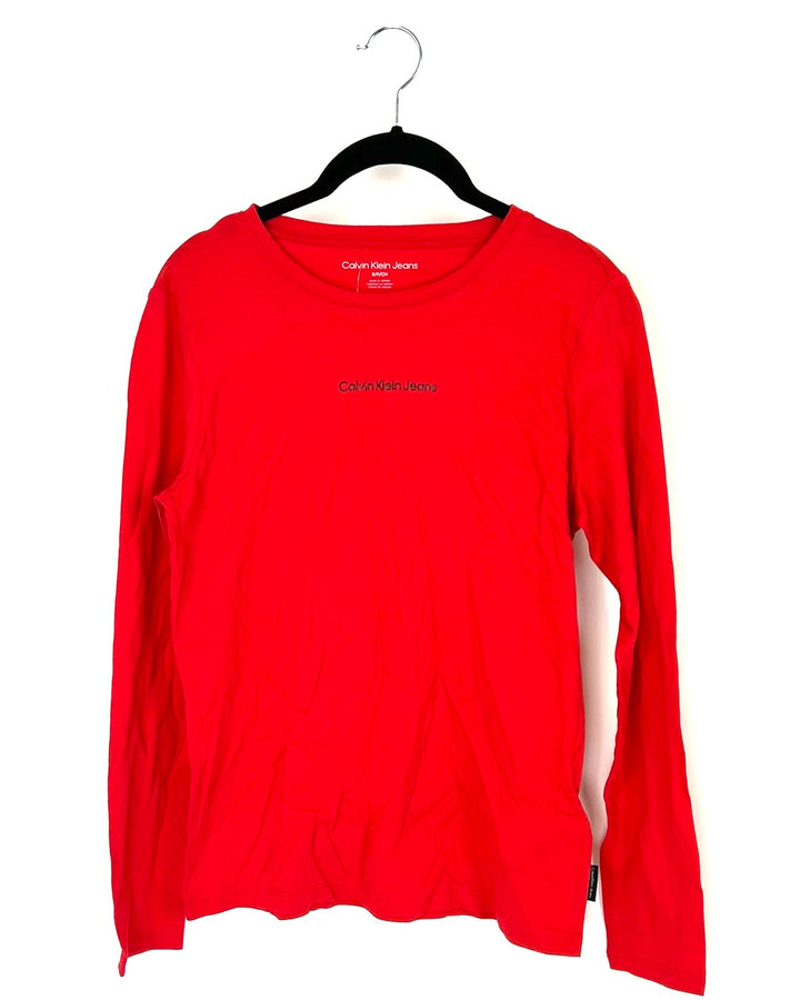 Red Long Sleeve Top - Size 4/6