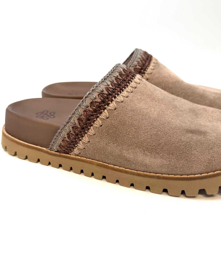 Brown Suede Clogs - Size 6, 7, 8, 9, 10 and 11