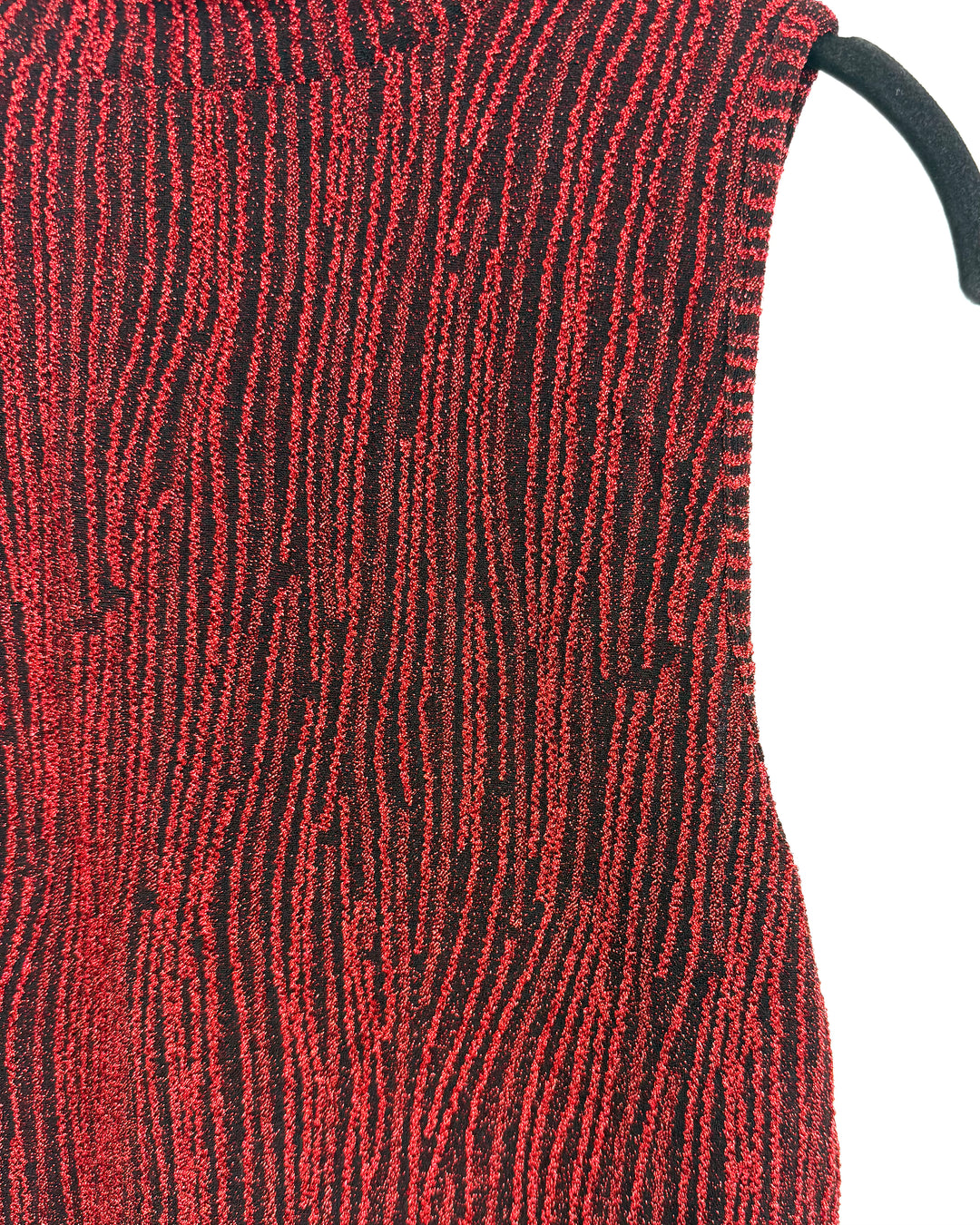 Red Sparkle Mock Neck Top - Size 6/8