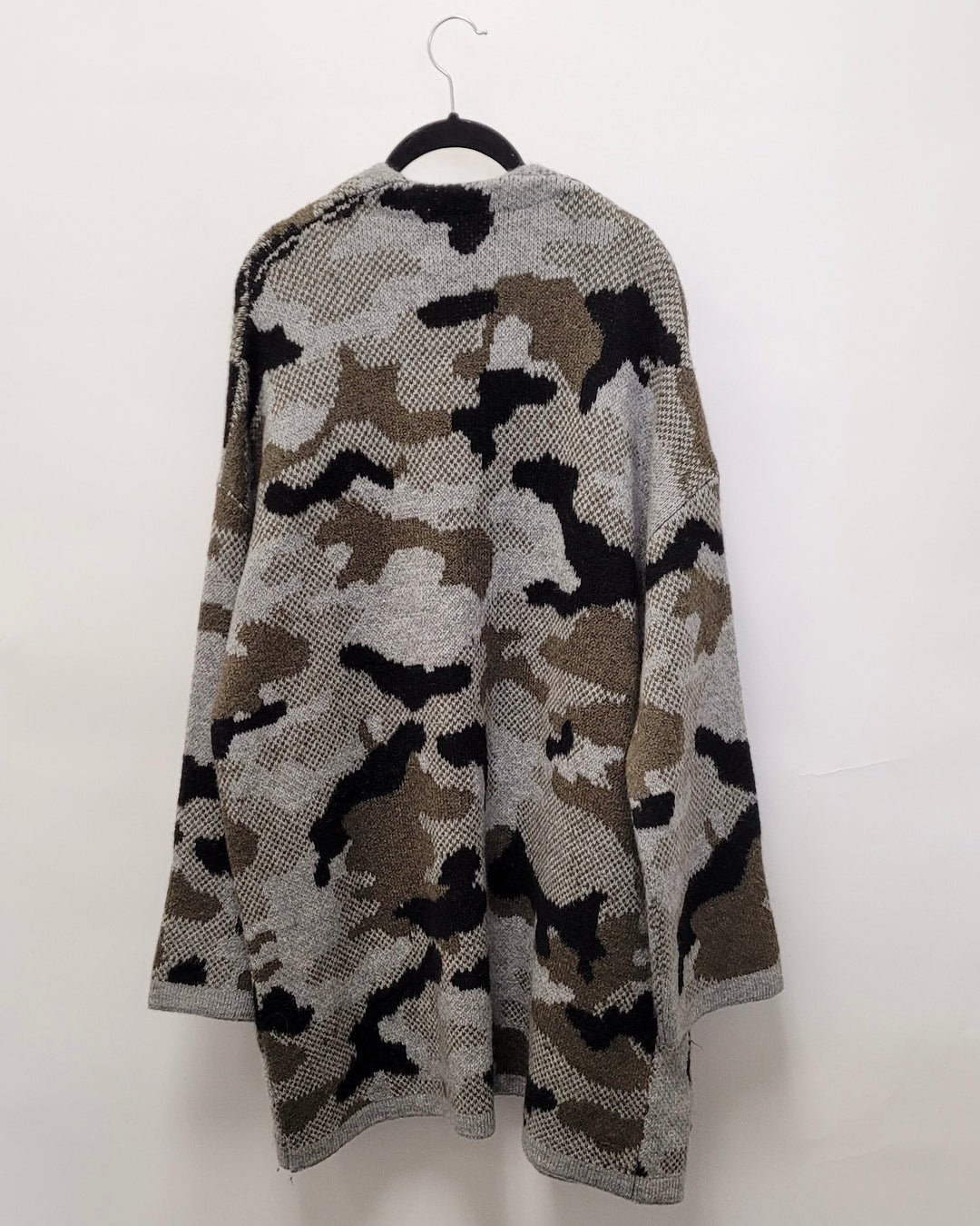 Grey Knit Long Cardigan - Size 8/10