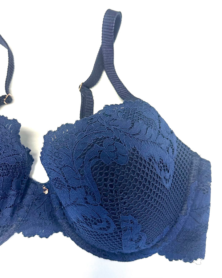 Navy Blue Lace Bra - Size 34B and 34D